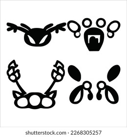 Set of beautiful and cute cartoons design vector file