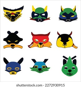 Set of beautiful and cute cartoons design vector file