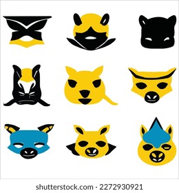 Set of beautiful and cute cartoons design vector file