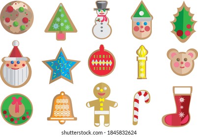 a set of beautiful and delicious looking Christmas cookies don't you want to take a bite?