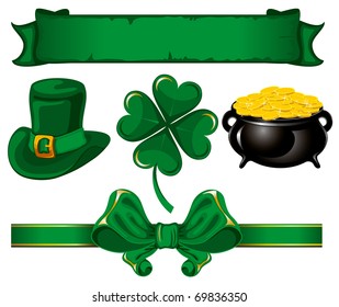 Set of beautiful design elements to St. Patrick's Day