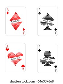 Set Beautiful Designer Playing Cards Sample Stock Vector (Royalty Free ...