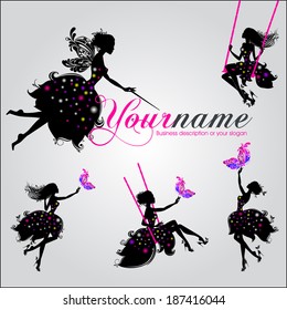 set of beautiful fairy, corporate identity