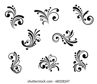 Set of beautiful floral elements isolated on white. Jpeg version also available in gallery