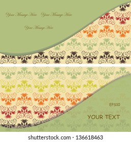 set of beautiful floral invitation card eps10