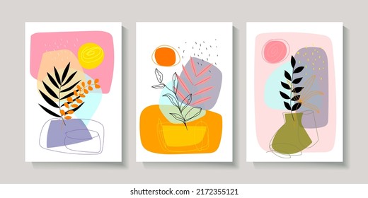 A set of beautiful floral,tropical, leaves, flowers,plants, and various shape and doodles vector illustration background.