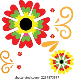 the set of beautiful flower