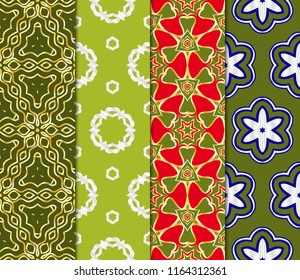 Set of Beautiful geometric ornament. seamless art-deco pattern. vector illustration. for design, wallpaper, invitation