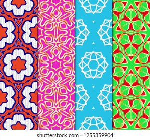 Set of Beautiful geometric ornament. seamless art-deco pattern. vector illustration. for design, wallpaper, invitation