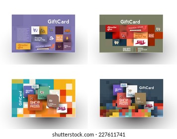 Set Of Beautiful gift card Design.