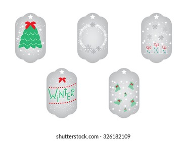 Set of beautiful gift/greeting tags