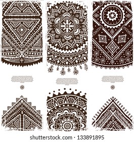 Set of Beautiful Indian ornament banners