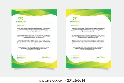 Set of beautiful letterhead design template for identity and company