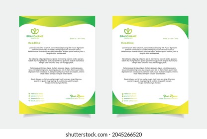Set of beautiful letterhead design template for identity and company