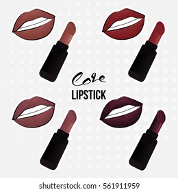 Set of beautiful lipstick