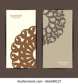 Set of Beautiful mandala ornament banners design