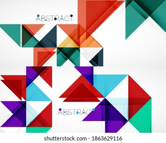 Set of beautiful minimal design geometric abstract backgrounds. Vector illustration for covers, banners, flyers and posters and other designs