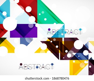 Set von schönen minimalen Design geometrischen abstrakten Hintergründen. Vektorgrafik für Cover, Banner, Flyer und Poster und andere Designs