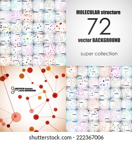 Set of beautiful molecular structure