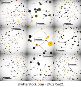Set of beautiful molecular structure