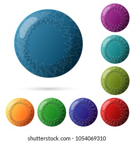 Set of beautiful multicolored buttons for your website design. Vector illustration