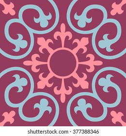 Set with Beautiful ornamental tile background. Vector illustration great for patterns, vintage design, and wallpaper.