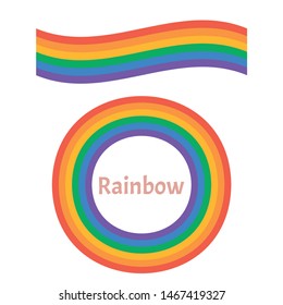 Set of beautiful rainbow illustration. Rainbow 3d icon