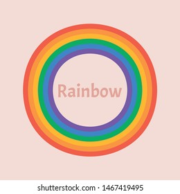 Set of beautiful rainbow illustration. Rainbow 3d icon