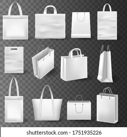 Set of beautiful, realistic shopping bags. Square and horisontal black Shopping bag blank Mockup. Paper package and price tags template isolated