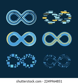 Set of Beautiful Shape of Infinity Signs