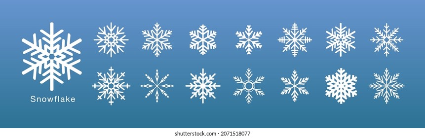 Un conjunto de hermosos copos de nieve.