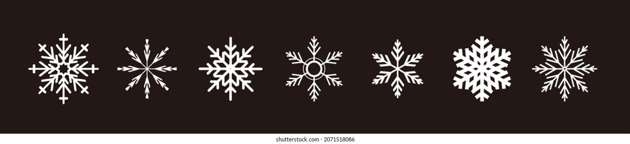 A set of beautiful snowflakes.