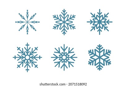 A set of beautiful snowflakes.
