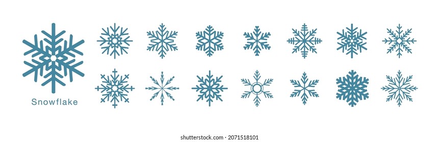 A set of beautiful snowflakes.