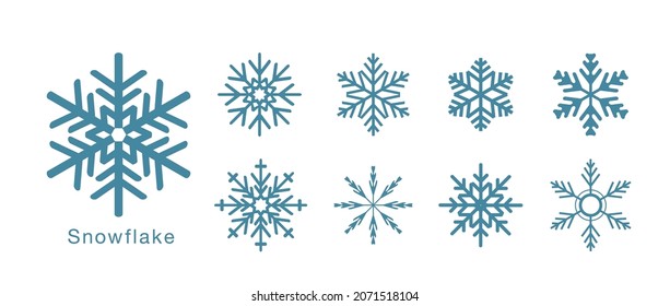A set of beautiful snowflakes.