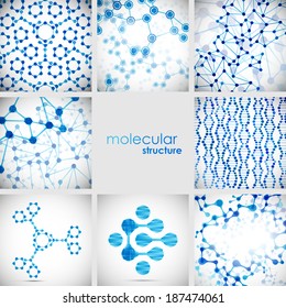 Set of beautiful structure DNA molecule