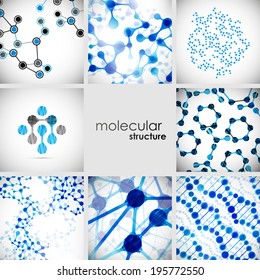 Set of beautiful structure DNA molecule