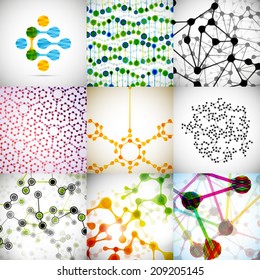 Set of beautiful structure DNA molecule