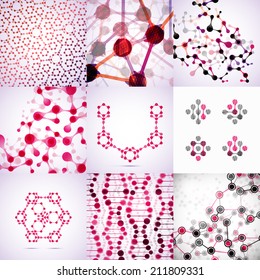 Set of beautiful structure DNA molecule