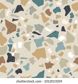 Set of Beautiful Terrazzo Seamless Pattern : Vector Illustration