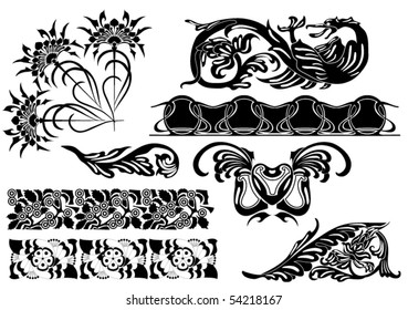 Set Beautiful Vector Design Elements Stock Vector (Royalty Free ...