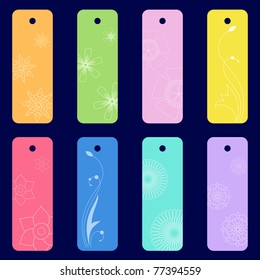 Set of beautiful vector flower sale tags.