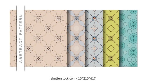 Set of Beautiful Vector Illustration Abstract Pattern of Wallpaper Background for Add Content.