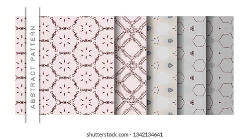 Set of Beautiful Vector Illustration Abstract Pattern of Wallpaper Background for Add Content.
