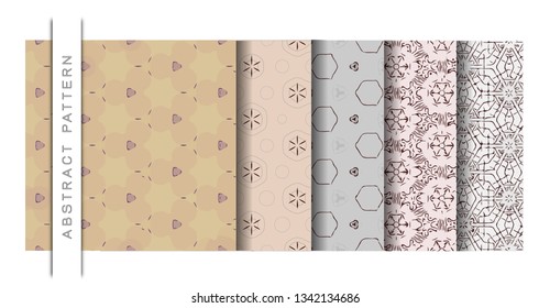 Set of Beautiful Vector Illustration Abstract Pattern of Wallpaper Background for Add Content.
