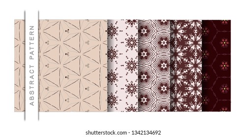 Set of Beautiful Vector Illustration Abstract Pattern of Wallpaper Background for Add Content.