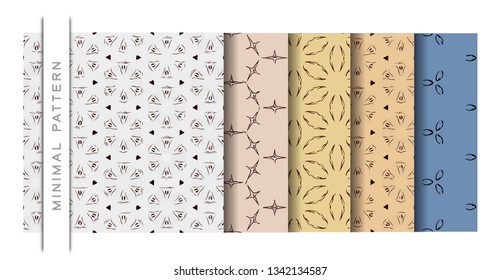 Set of Beautiful Vector Illustration Minimal Pattern of Wallpaper Background for Add Content.