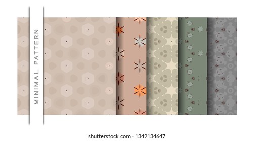 Set of Beautiful Vector Illustration Minimal Pattern of Wallpaper Background for Add Content.