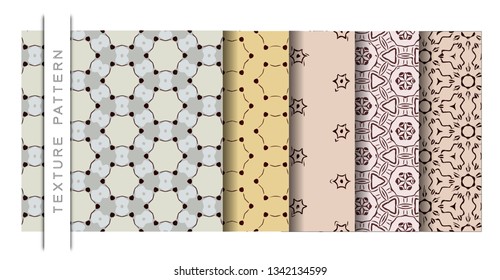 Set of Beautiful Vector Illustration Textures Pattern of Wallpaper Background for Add Content.