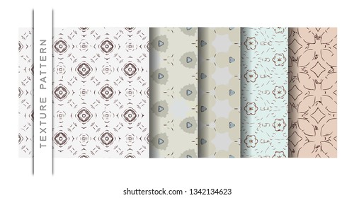 Set of Beautiful Vector Illustration Textures Pattern of Wallpaper Background for Add Content.